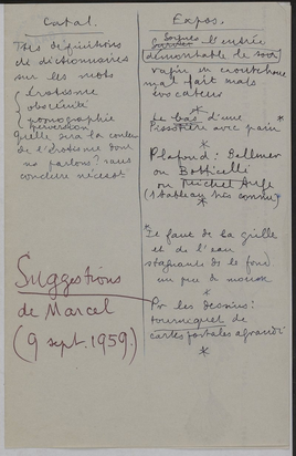 Résultat de recherche d'images pour "marcel duchamp manuscrit"